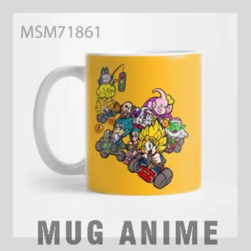 Anime Characters Yellow Mug
